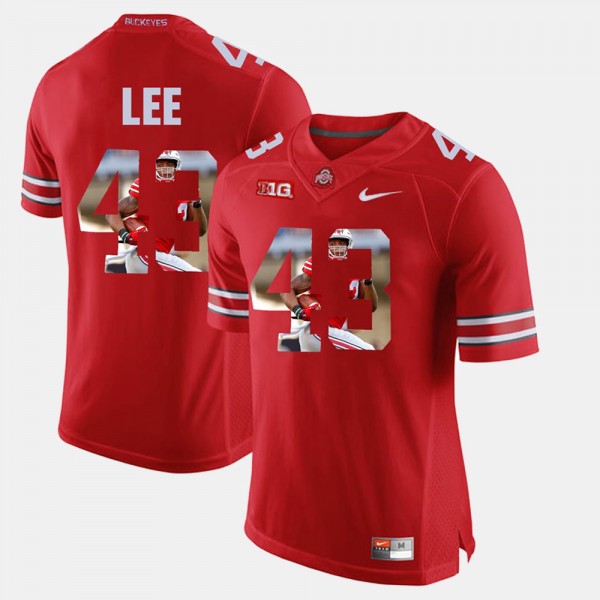 Ohio State Buckeyes Darron Lee Men's #43 Scarlet Pictorial Fashion College Football Jersey 2404ERDX3